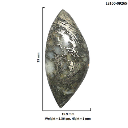 Natural Feder Pyrite 15.9x35x5 mm Fancy Shape Polished Gemstone LS160-09265