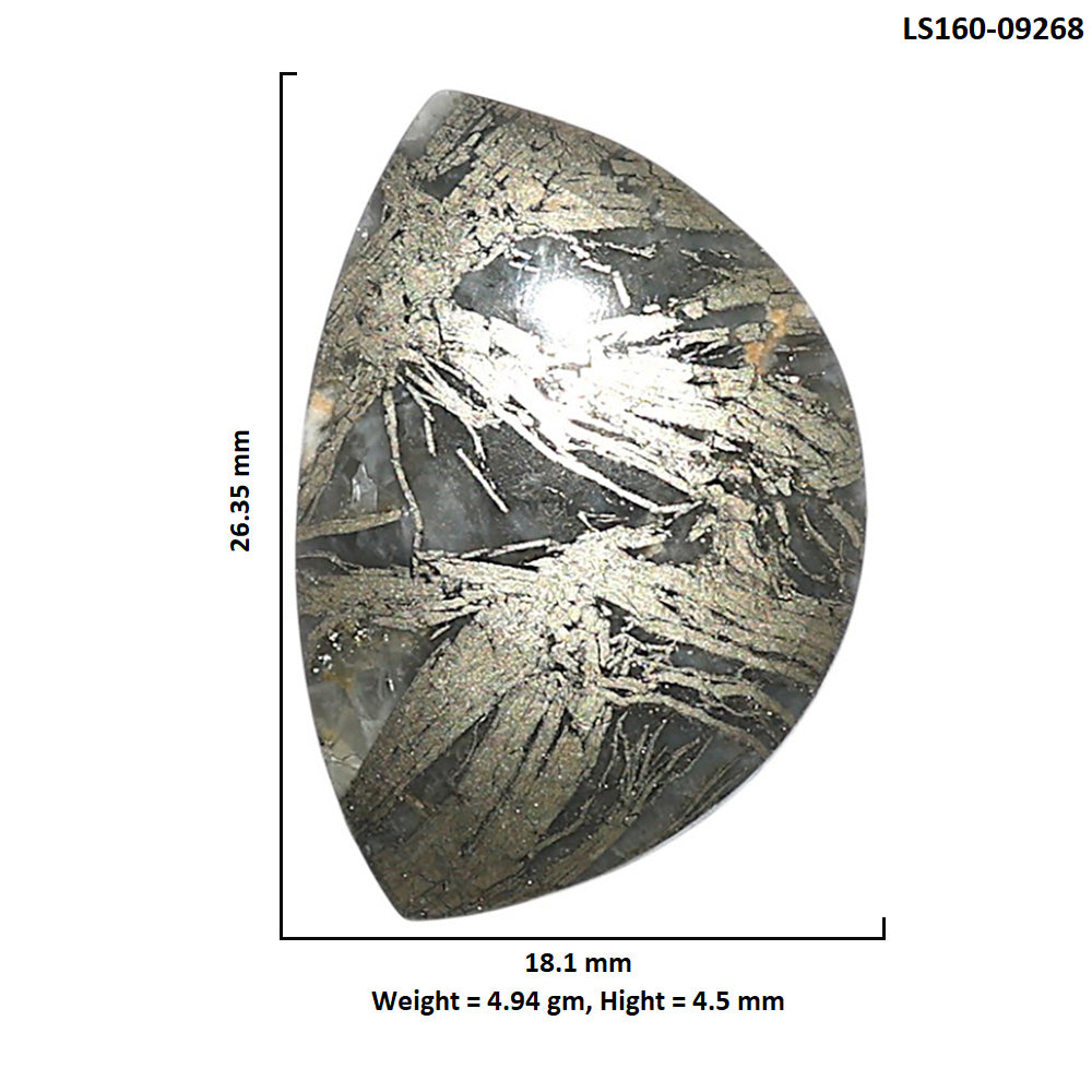 Natural Feder Pyrite 18.1x26.35x4.5 mm Fancy Shape Polished Gemstone LS160-09268