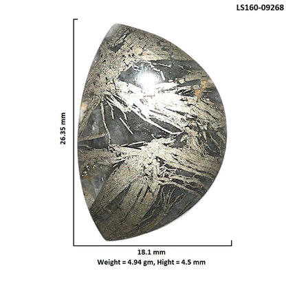 Natural Feder Pyrite 18.1x26.35x4.5 mm Fancy Shape Polished Gemstone LS160-09268