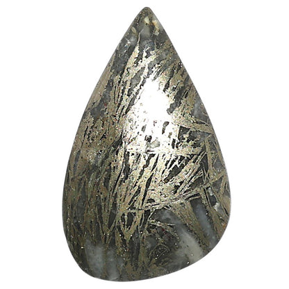 Natural Feder Pyrite 18x29.35x4.7 mm Pear Shape Polished Gemstone LS160-09270