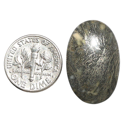 Natural Feder Pyrite 16.5x25.6x5 mm Oval Shape Polished Gemstone LS160-09274