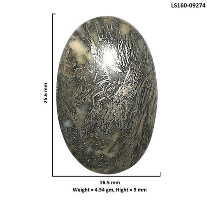 Natural Feder Pyrite 16.5x25.6x5 mm Oval Shape Polished Gemstone LS160-09274