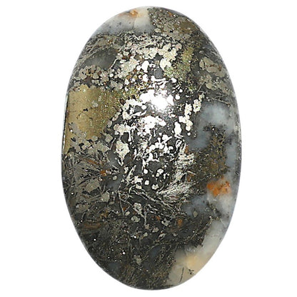 Natural Feder Pyrite 17.7x27.8x5.7 mm Oval Shape Polished Gemstone LS160-09275