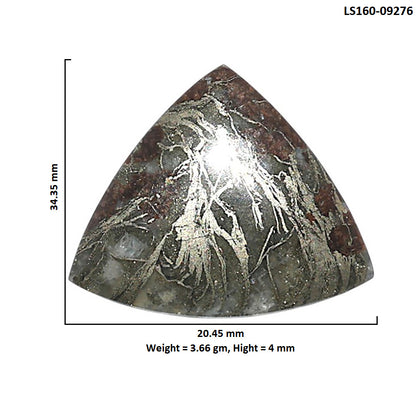 Natural Feder Pyrite 20.45x34.35x4 mm Fancy Shape Polished Gemstone LS160-09276