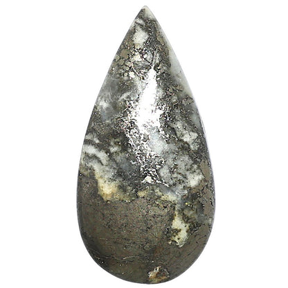 Natural Feder Pyrite 14.5x29.1x5 mm Pear Shape Polished Gemstone LS160-09280