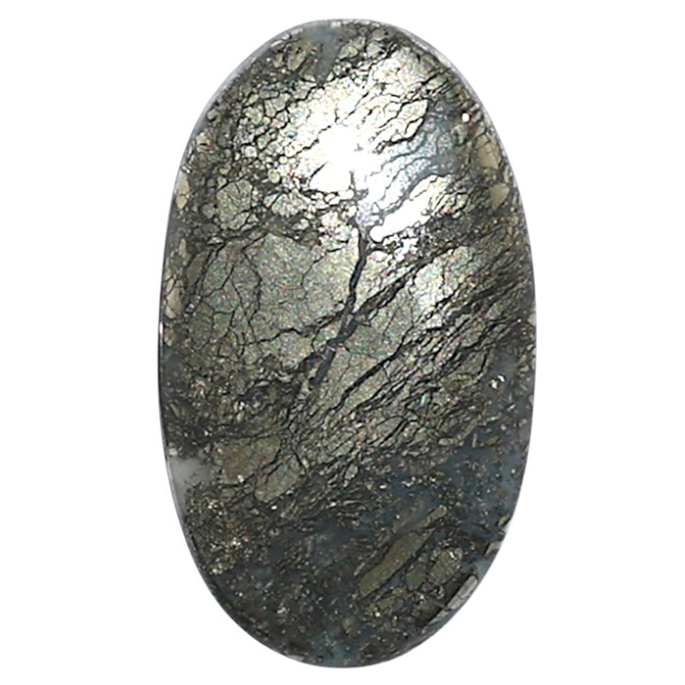 Natural Feder Pyrite 12.7x21.75x4 mm Oval Shape Polished Gemstone LS160-09281