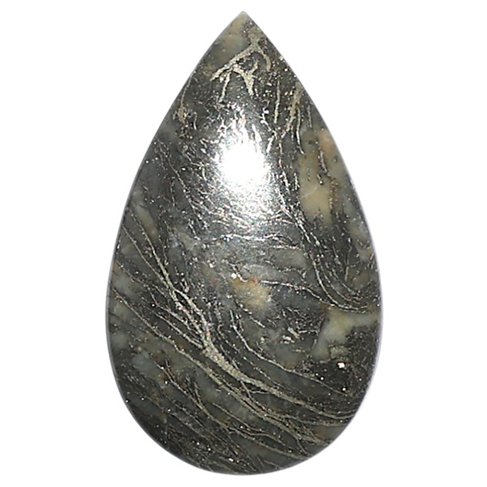 Natural Feder Pyrite 14.2x23.8x4 mm Pear Shape Polished Gemstone LS160-09284
