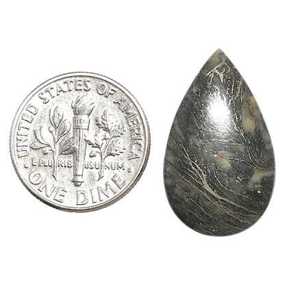 Natural Feder Pyrite 14.2x23.8x4 mm Pear Shape Polished Gemstone LS160-09284