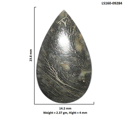 Natural Feder Pyrite 14.2x23.8x4 mm Pear Shape Polished Gemstone LS160-09284