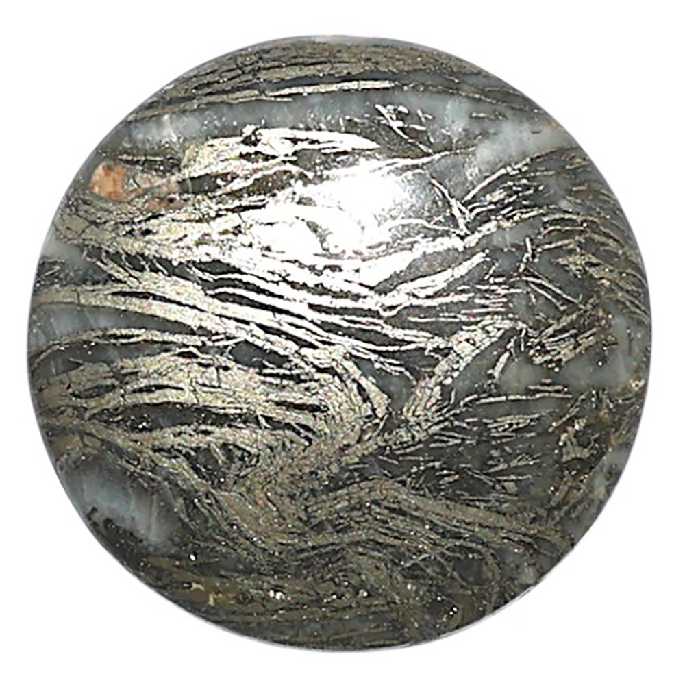 Natural Feder Pyrite 22x22x4.3 mm Round Shape Polished Gemstone LS160-09285