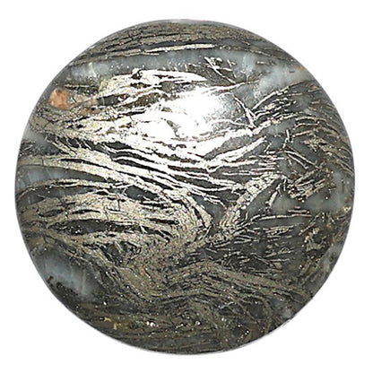 Natural Feder Pyrite 22x22x4.3 mm Round Shape Polished Gemstone LS160-09285