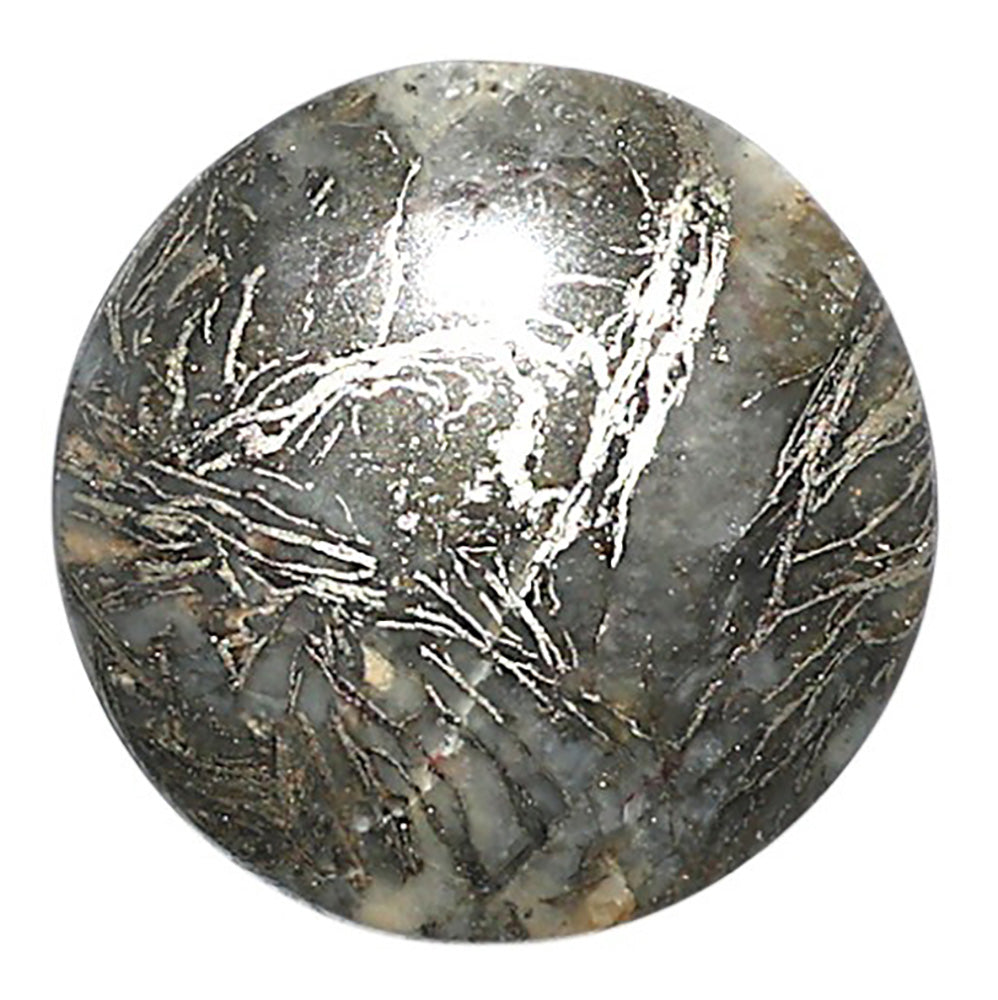 Natural Feder Pyrite 19.3x19.3x4 mm Round Shape Polished Gemstone LS160-09286