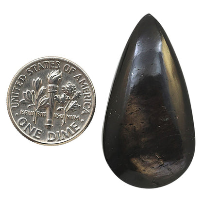 Natural Hypersthene 18.5x34.7x7 mm Pear Shape Polished Gemstone LS161-09289