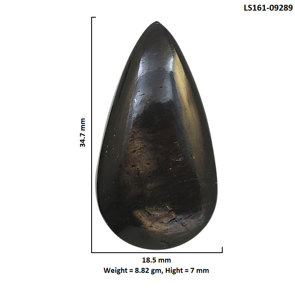Natural Hypersthene 18.5x34.7x7 mm Pear Shape Polished Gemstone LS161-09289