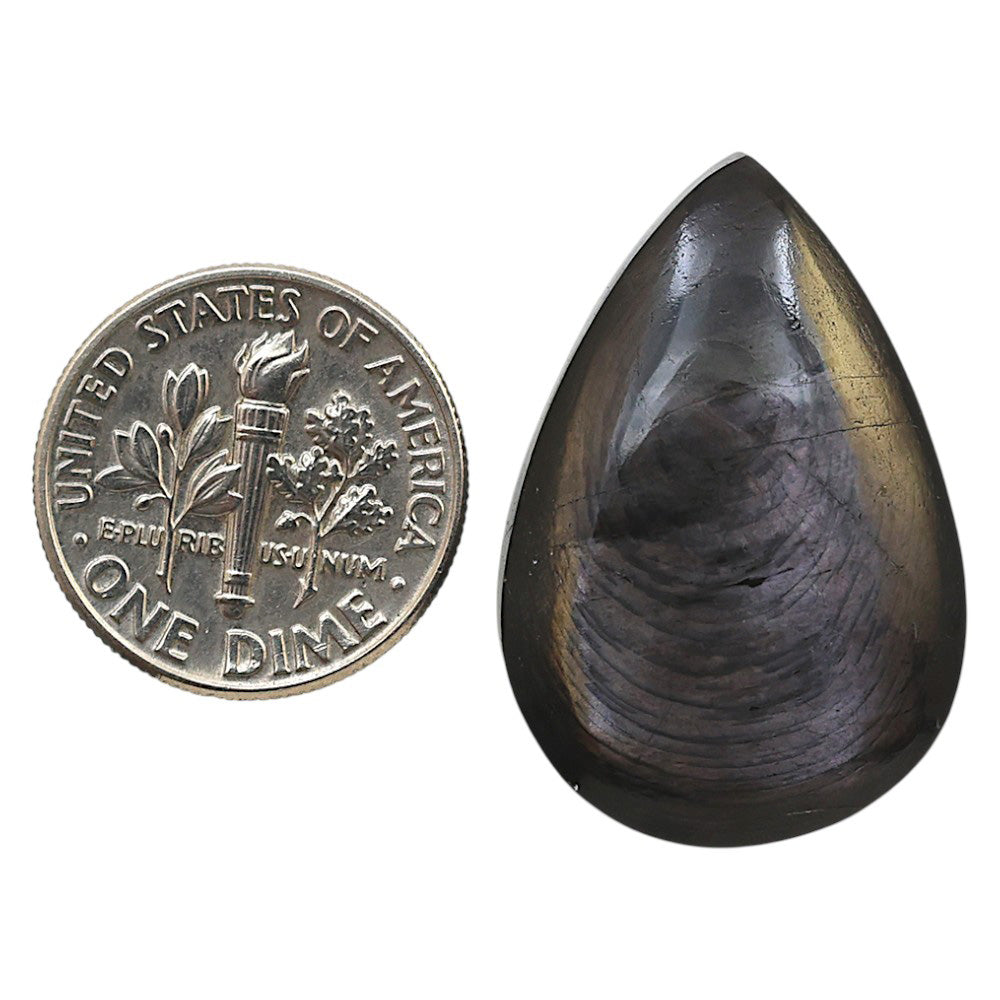 Natural Hypersthene 19x28.15x6.8 mm Pear Shape Polished Gemstone LS161-09298