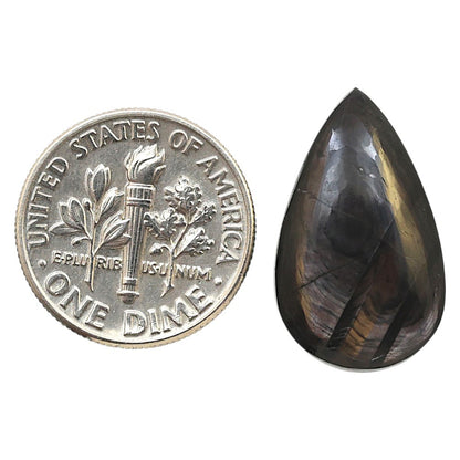 Natural Hypersthene 12.7x21.2x5 mm Pear Shape Polished Gemstone LS161-09306