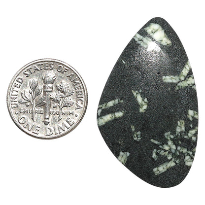 Natural Chinese Writing Stone 22.35x37.45x4.5 mm Fancy Shape Polished Gemstone LS162-09311