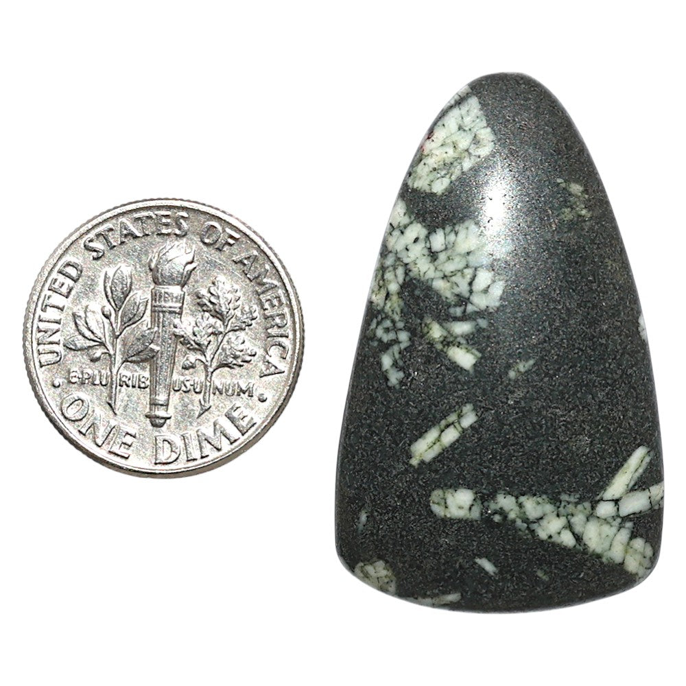 Natural Chinese Writing Stone 20.85x34.4x5 mm Fancy Shape Polished Gemstone LS162-09312