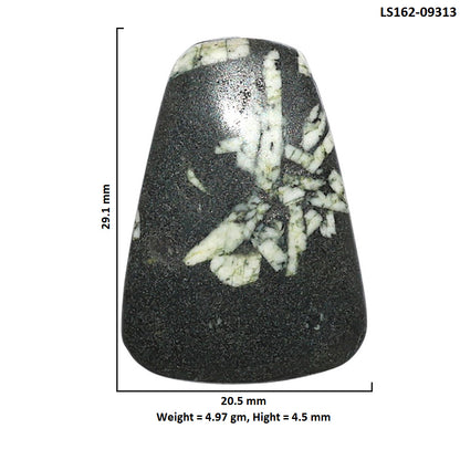 Natural Chinese Writing Stone 20.5x29.1x4.5 mm Fancy Shape Polished Gemstone LS162-09313
