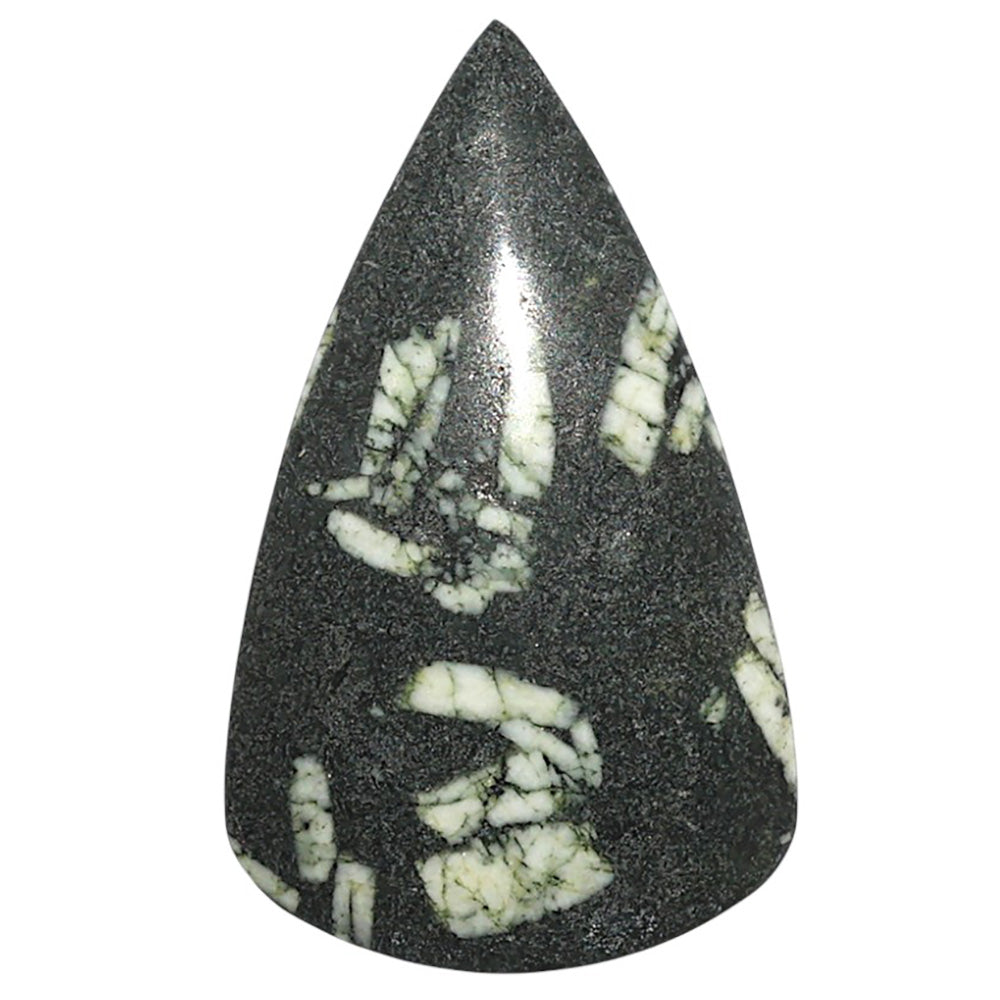 Natural Chinese Writing Stone 20.1x33.5x5 mm Pear Shape Polished Gemstone LS162-09316