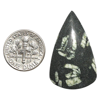 Natural Chinese Writing Stone 20.1x33.5x5 mm Pear Shape Polished Gemstone LS162-09316