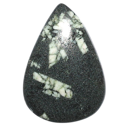 Natural Chinese Writing Stone 17.5x25.3x5 mm Pear Shape Polished Gemstone LS162-09318