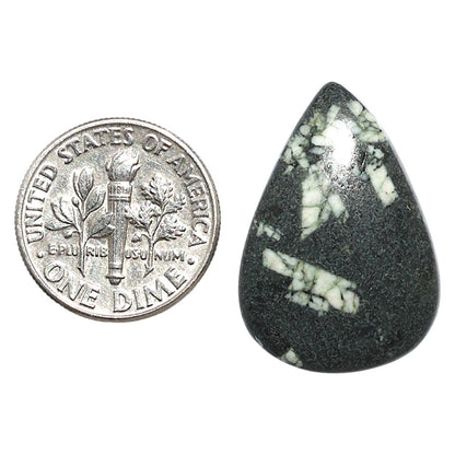 Natural Chinese Writing Stone 17.5x25.3x5 mm Pear Shape Polished Gemstone LS162-09318