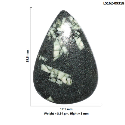 Natural Chinese Writing Stone 17.5x25.3x5 mm Pear Shape Polished Gemstone LS162-09318