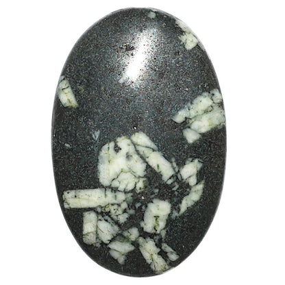 Natural Chinese Writing Stone 18.6x28.5x4.5 mm Oval Shape Polished Gemstone LS162-09319