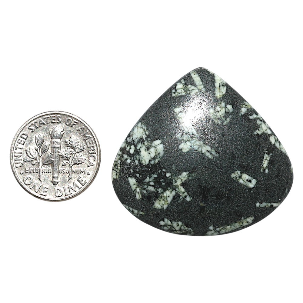 Natural Chinese Writing Stone 33.1x35.5x5.7 mm Heart Shape Polished Gemstone LS162-09320
