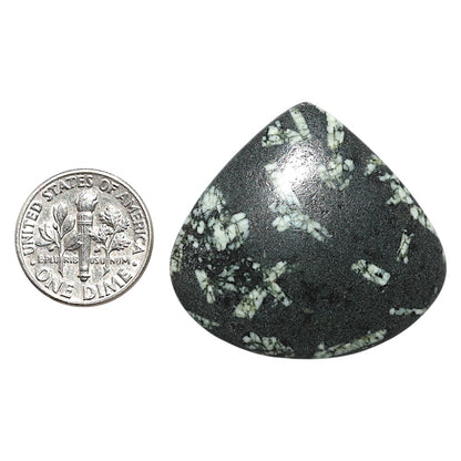 Natural Chinese Writing Stone 33.1x35.5x5.7 mm Heart Shape Polished Gemstone LS162-09320
