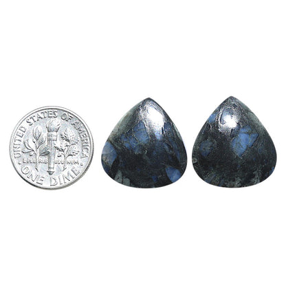 Natural Llanite Blue Opal Crystal Sphere 18x19.5x3.8 mm Heart Shape Polished Gemstone LS163-09321