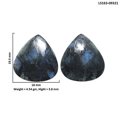 Natural Llanite Blue Opal Crystal Sphere 18x19.5x3.8 mm Heart Shape Polished Gemstone LS163-09321