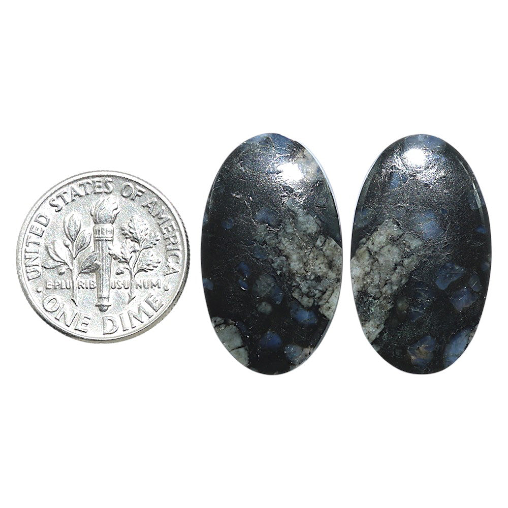 Natural Llanite Blue Opal Crystal Sphere 14.6x24.85x3.5 mm Oval Shape Polished Gemstone LS163-09323
