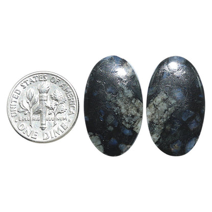 Natural Llanite Blue Opal Crystal Sphere 14.6x24.85x3.5 mm Oval Shape Polished Gemstone LS163-09323