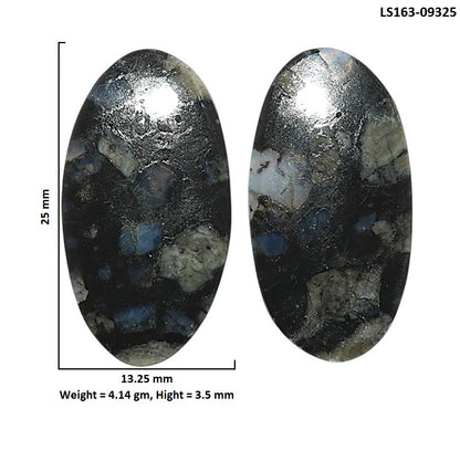 Natural Llanite Blue Opal Crystal Sphere 13.25x25x3.5 mm Oval Shape Polished Gemstone LS163-09325