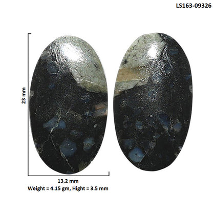 Natural Llanite Blue Opal Crystal Sphere 13.2x23x3.5 mm Oval Shape Polished Gemstone LS163-09326