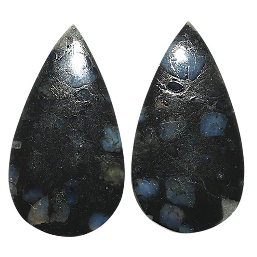 Natural Llanite Blue Opal Crystal Sphere 14.4x26.55x3.5 mm Pear Shape Polished Gemstone LS163-09327