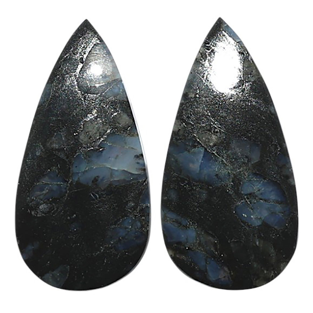 Natural Llanite Blue Opal Crystal Sphere 12.25x24.55x3.7 mm Pear Shape Polished Gemstone LS163-09329