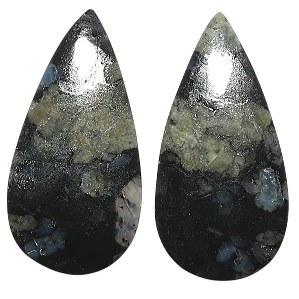 Natural Llanite Blue Opal Crystal Sphere 13.2x26.6x3.5 mm Pear Shape Polished Gemstone LS163-09331