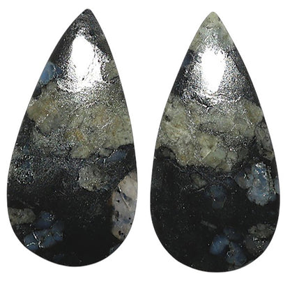 Natural Llanite Blue Opal Crystal Sphere 13.2x26.6x3.5 mm Pear Shape Polished Gemstone LS163-09331