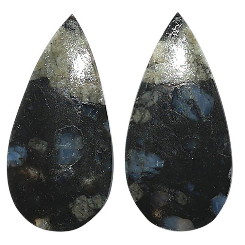 Natural Llanite Blue Opal Crystal Sphere 12.6x25.85x3.5 mm Pear Shape Polished Gemstone LS163-09332
