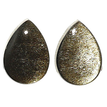 Natural Silver Obsidian 10x14x4 mm Pear Shape Polished Gemstone LS164-010232