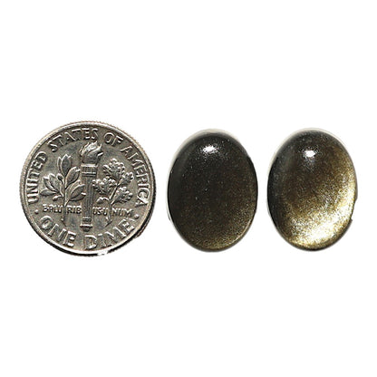Natural Silver Obsidian 12x16x5.5 mm Oval Shape Polished Gemstone LS164-010236