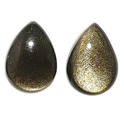 Natural Silver Obsidian 10x14x5 mm Pear Shape Polished Gemstone LS164-010239