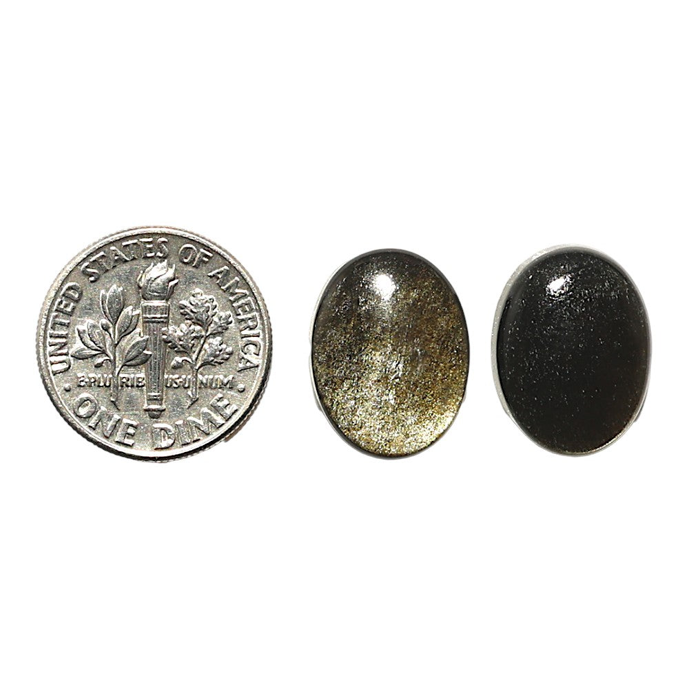 Natural Silver Obsidian 12x16x4.5 mm Oval Shape Polished Gemstone LS164-010240