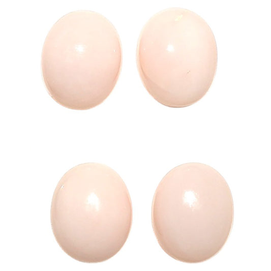 Natural Pink Opal 8x10x4.3 mm Oval Shape Polished Gemstone Set of 4 LS166-09460