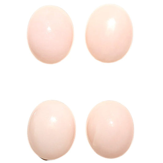 Natural Pink Opal 8x10x4 mm Oval Shape Polished Gemstone Set of 4 LS166-09473
