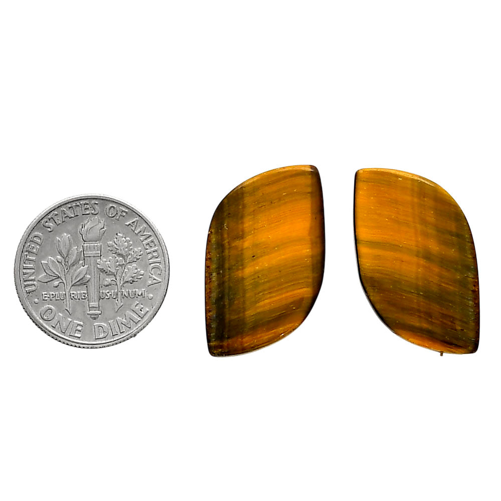 Blue Tiger Eye Pair 14x25x4 mm Fancy Shape Polished Gemstone LS17-04206