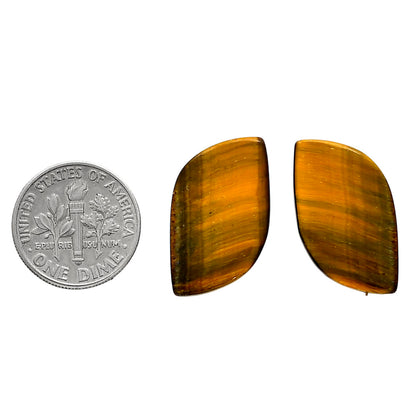 Blue Tiger Eye Pair 14x25x4 mm Fancy Shape Polished Gemstone LS17-04206